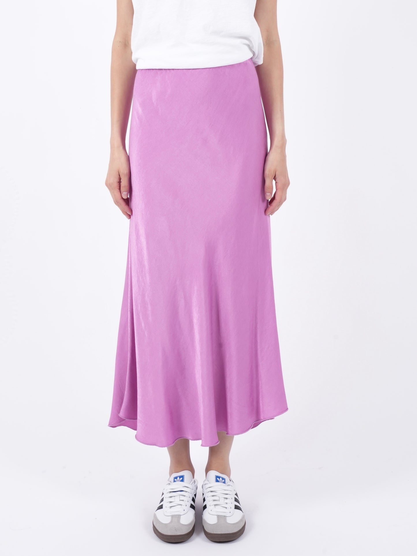 Viscose satin skirt