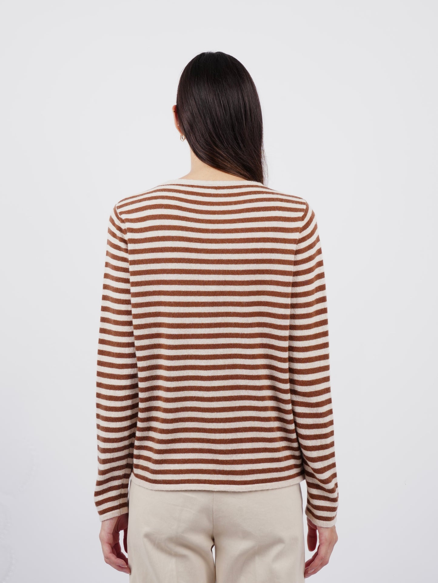 Striped crew neck sweater