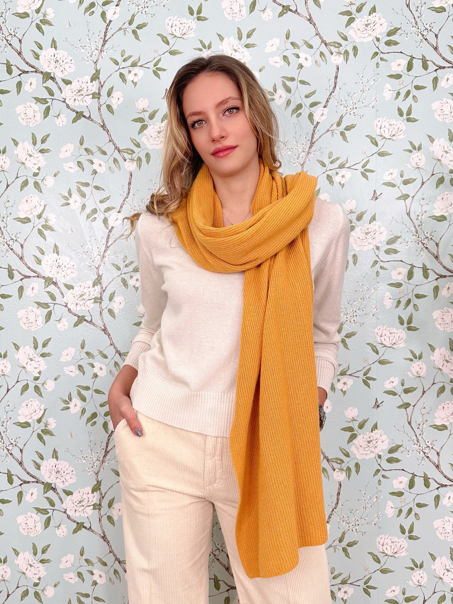 Wool Cashmere Blend Scarf