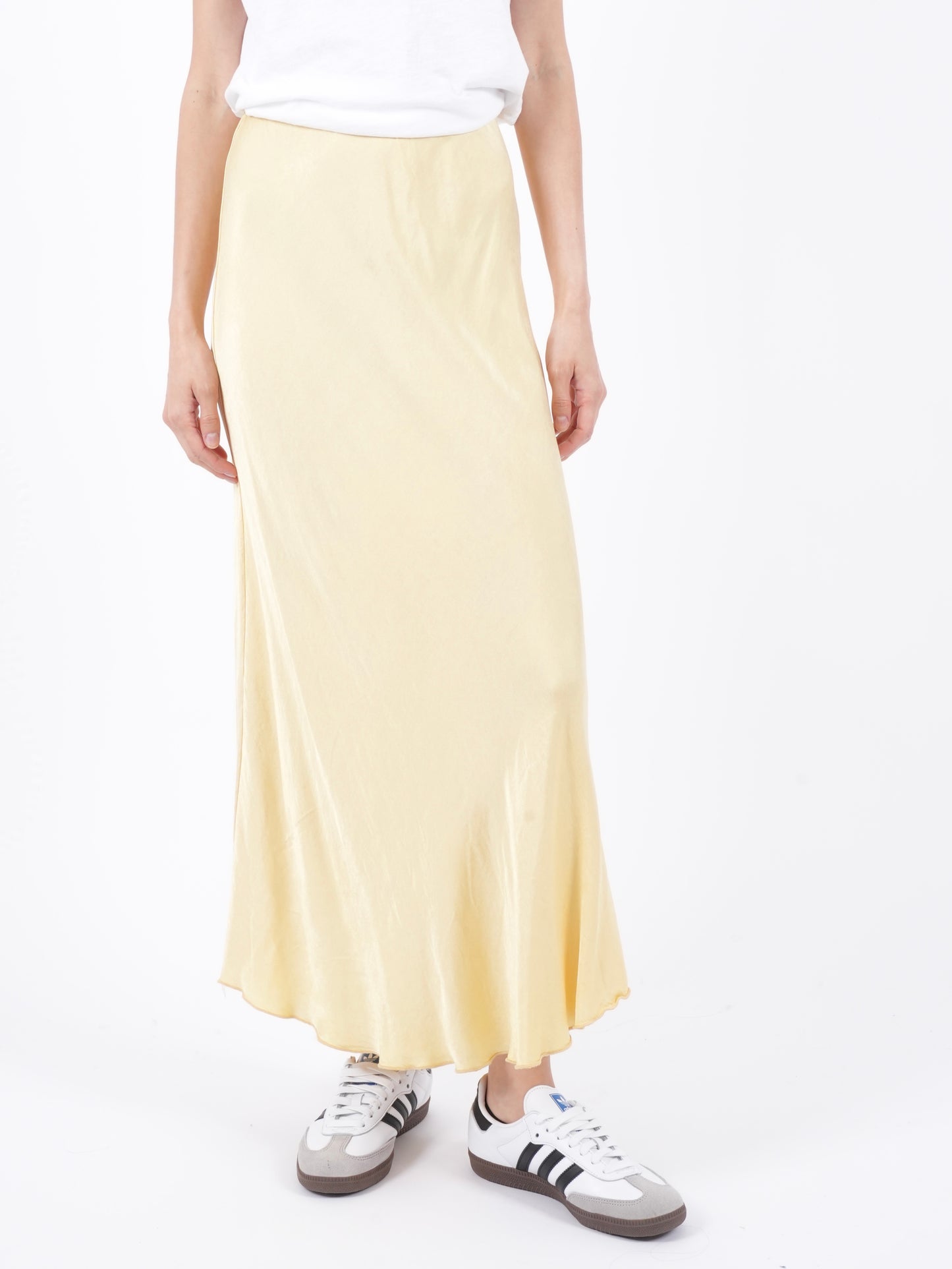 Viscose satin skirt