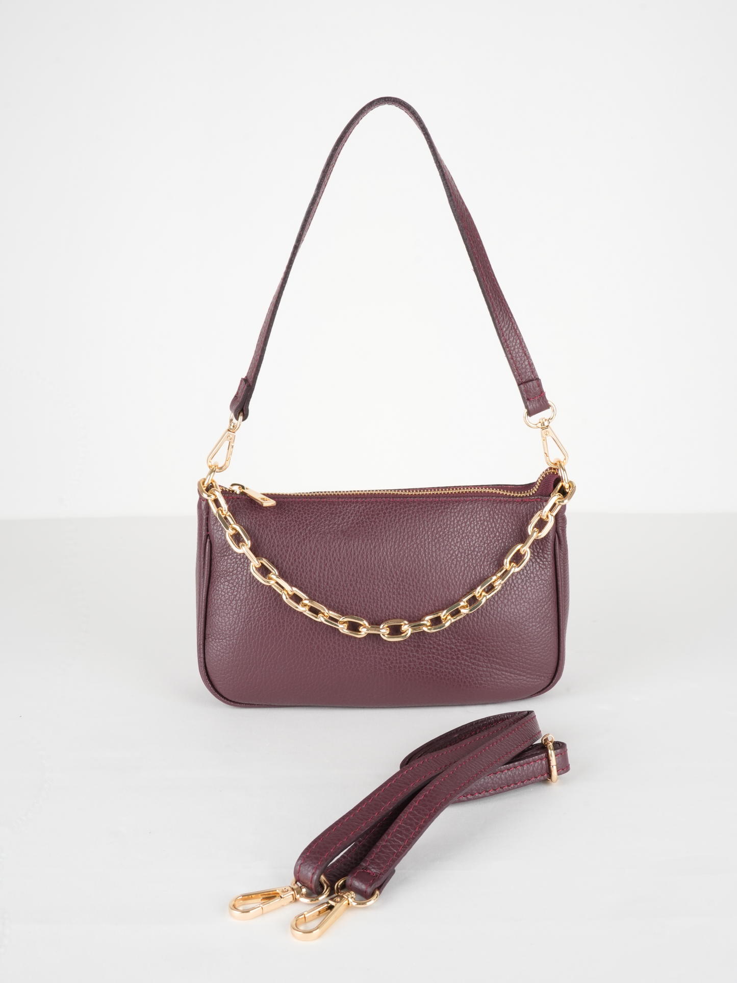 Borsa baguette in Pelle