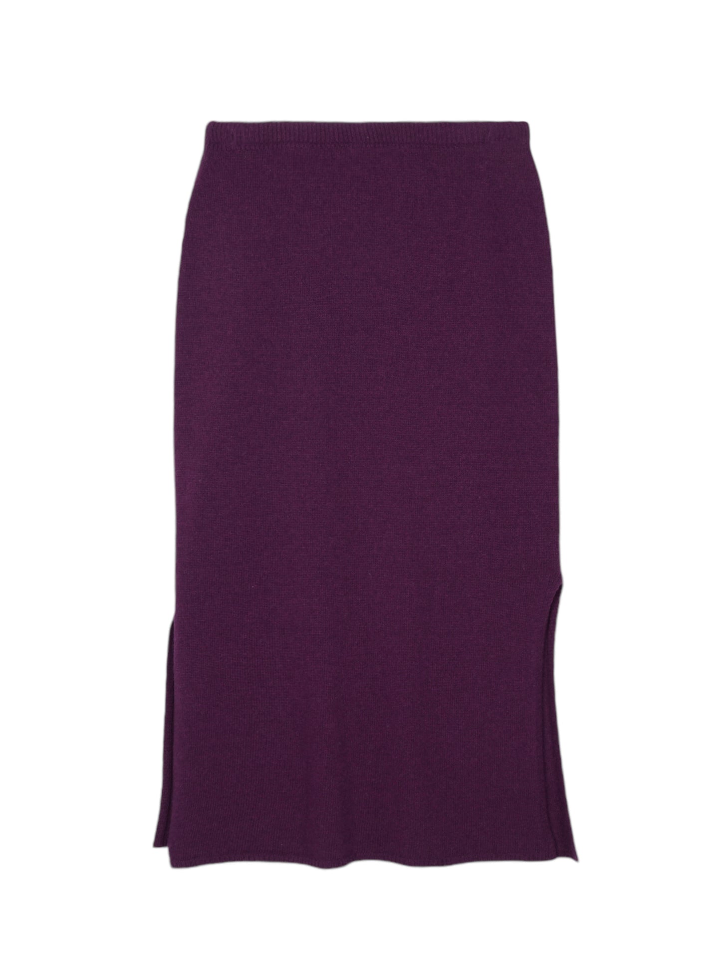 Cashmere slit skirt