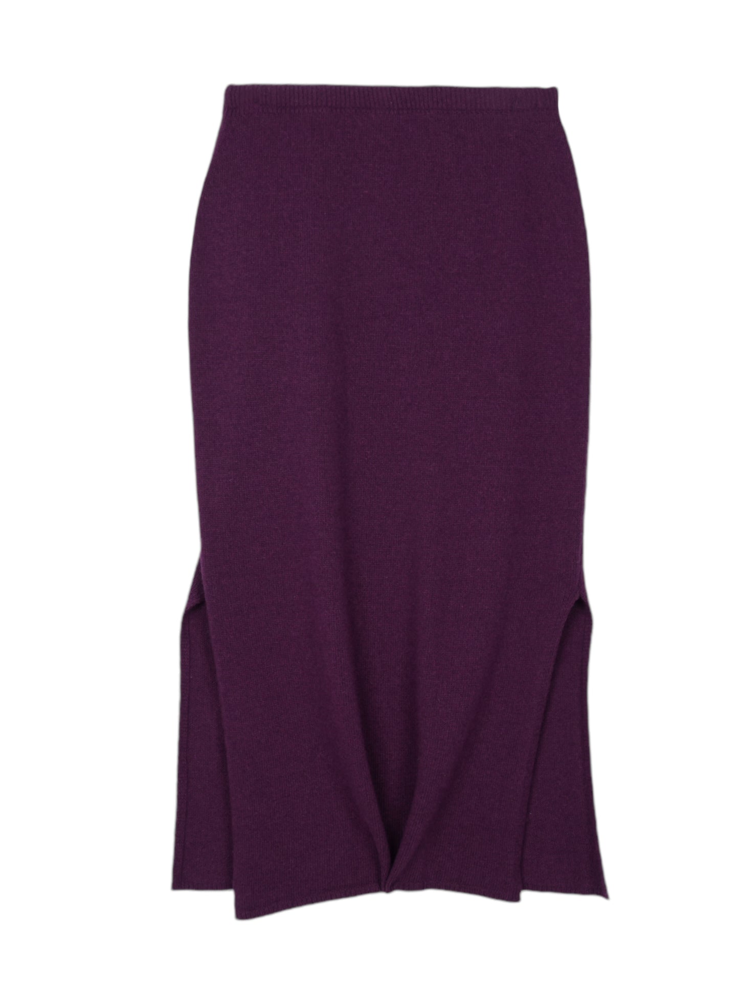 Cashmere slit skirt