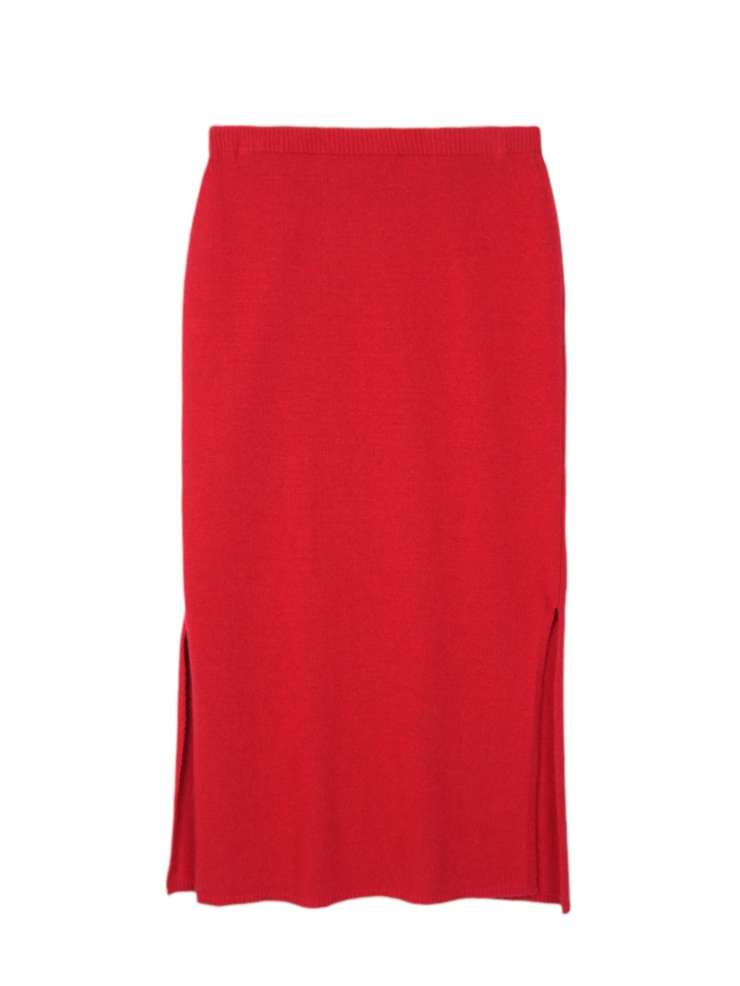 Cashmere slit skirt