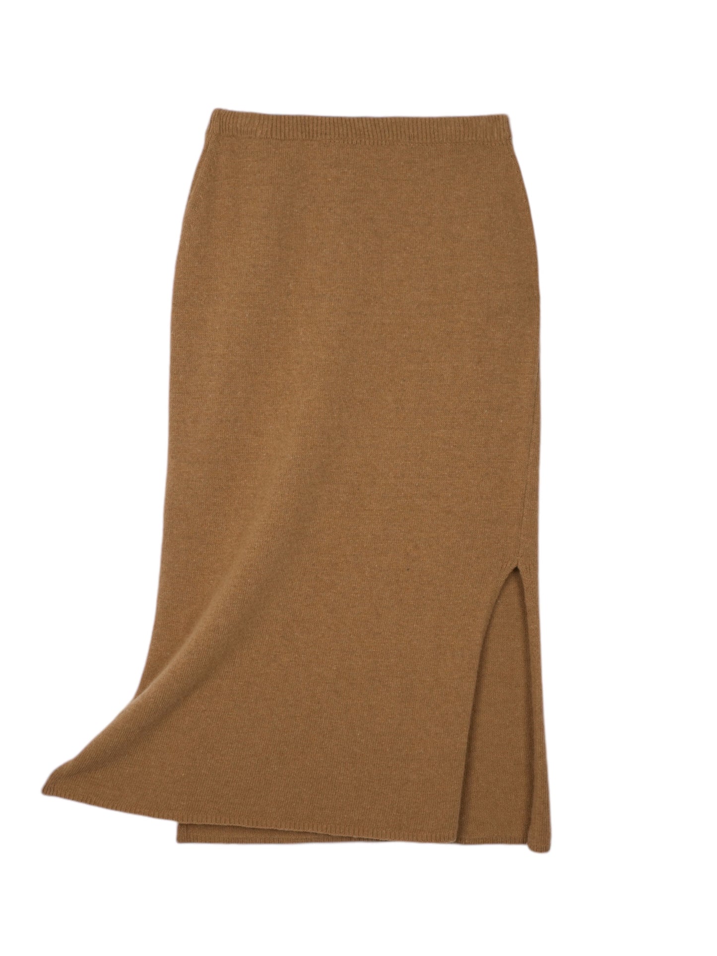 Cashmere slit skirt