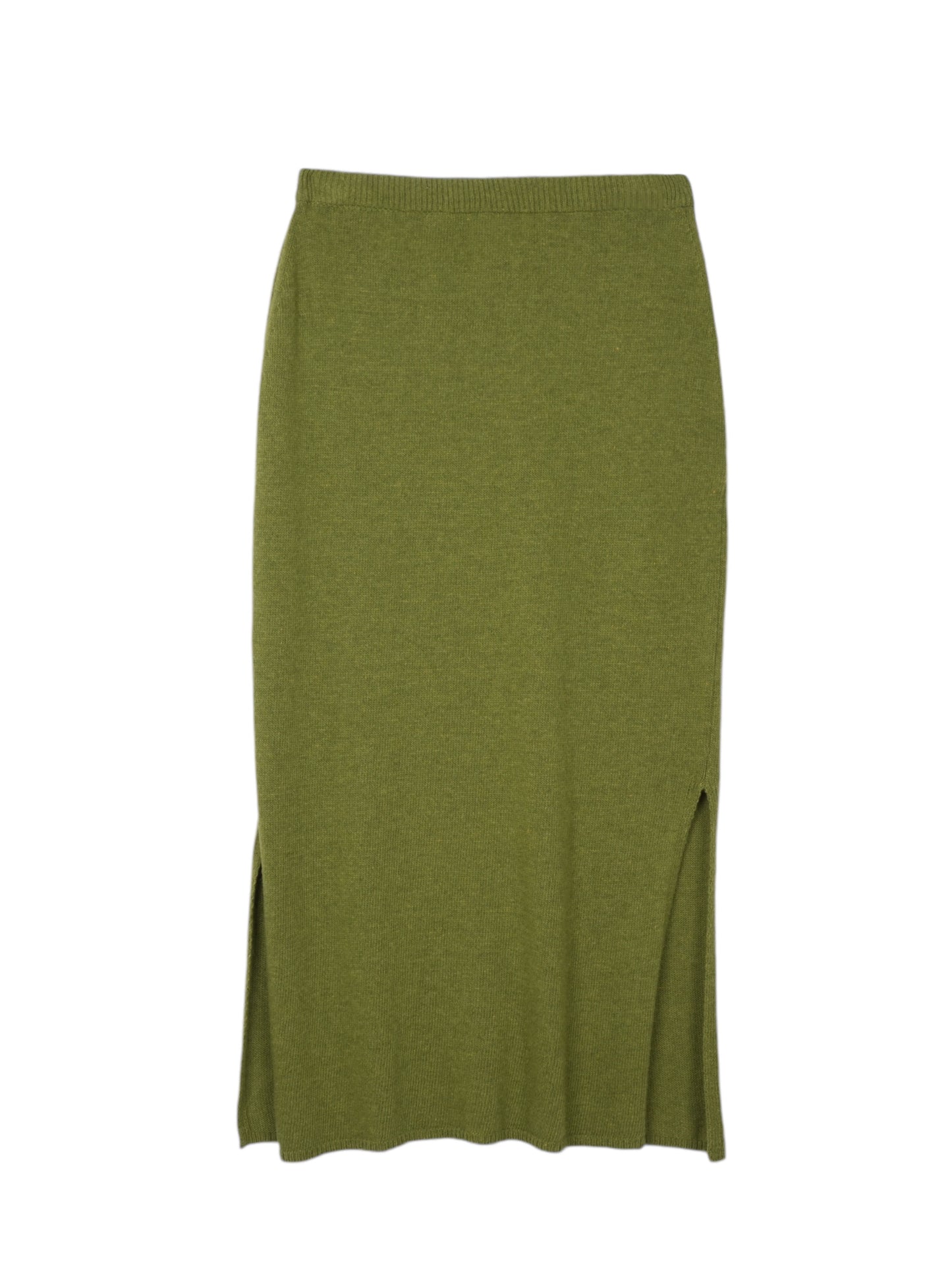 Cashmere slit skirt