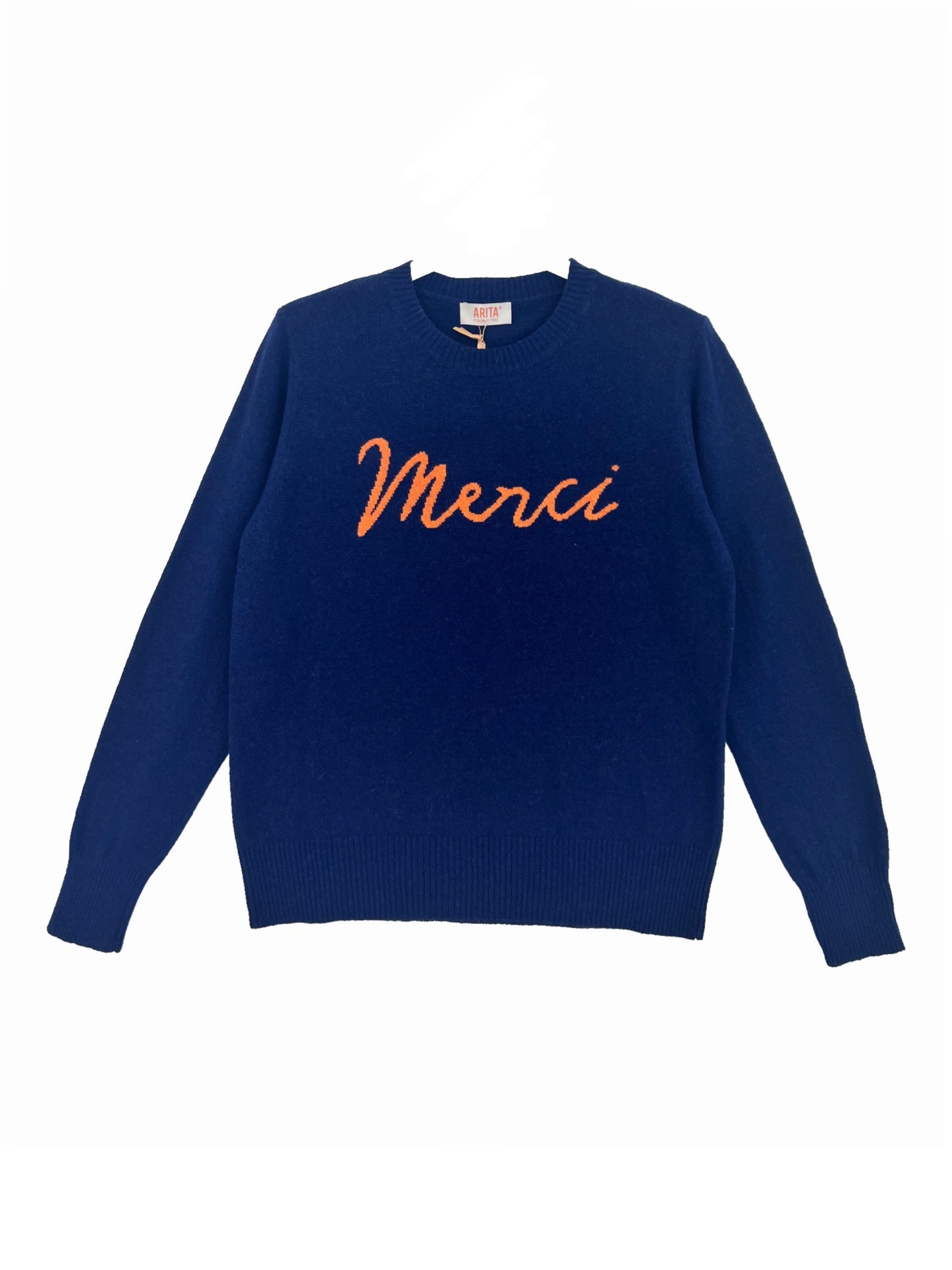 "Merci" Crew Neck Sweater